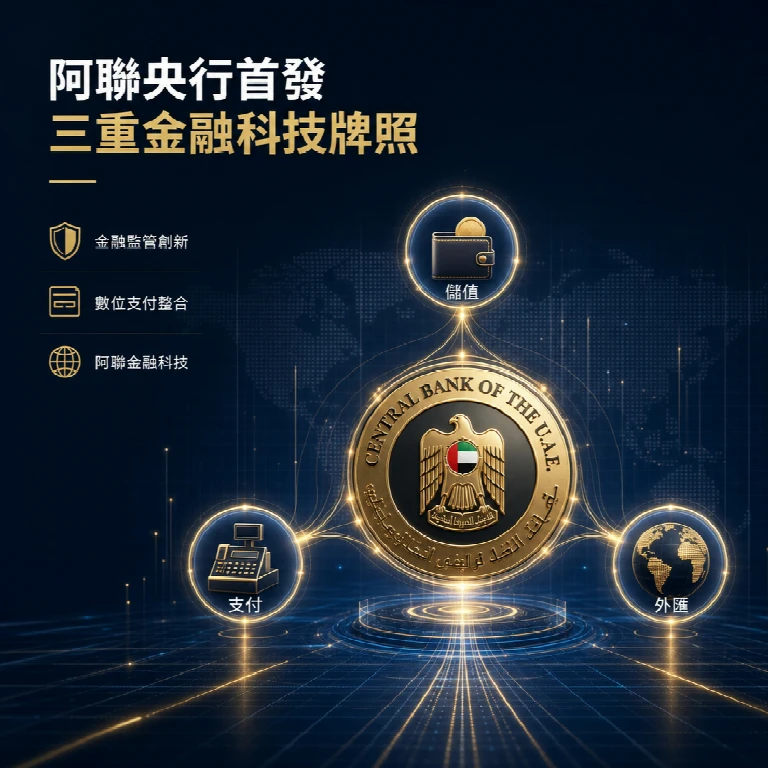 阿聯央行首度核發涵蓋支付、儲值與外匯兌換三重金融科技牌照
